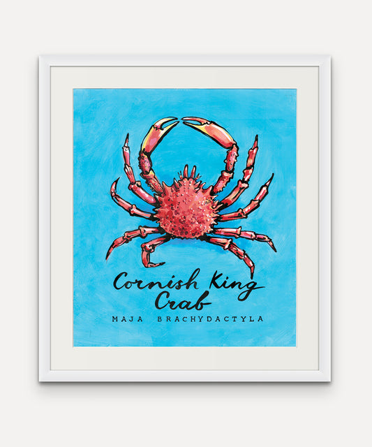 Cornish King Crab Promenade Flag - Cornish Sea Life Series -  Giclée Print