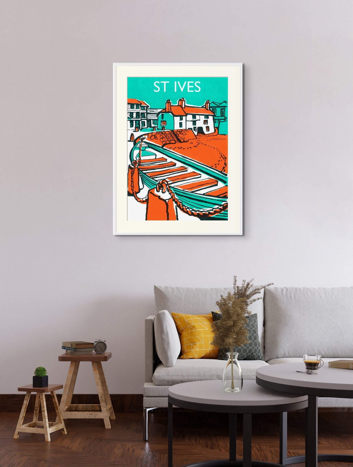 St Ives - Text - Art Print