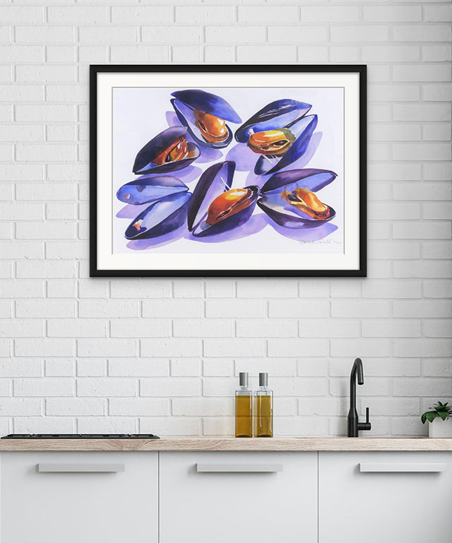 Mussels - Giclée Watercolour Print