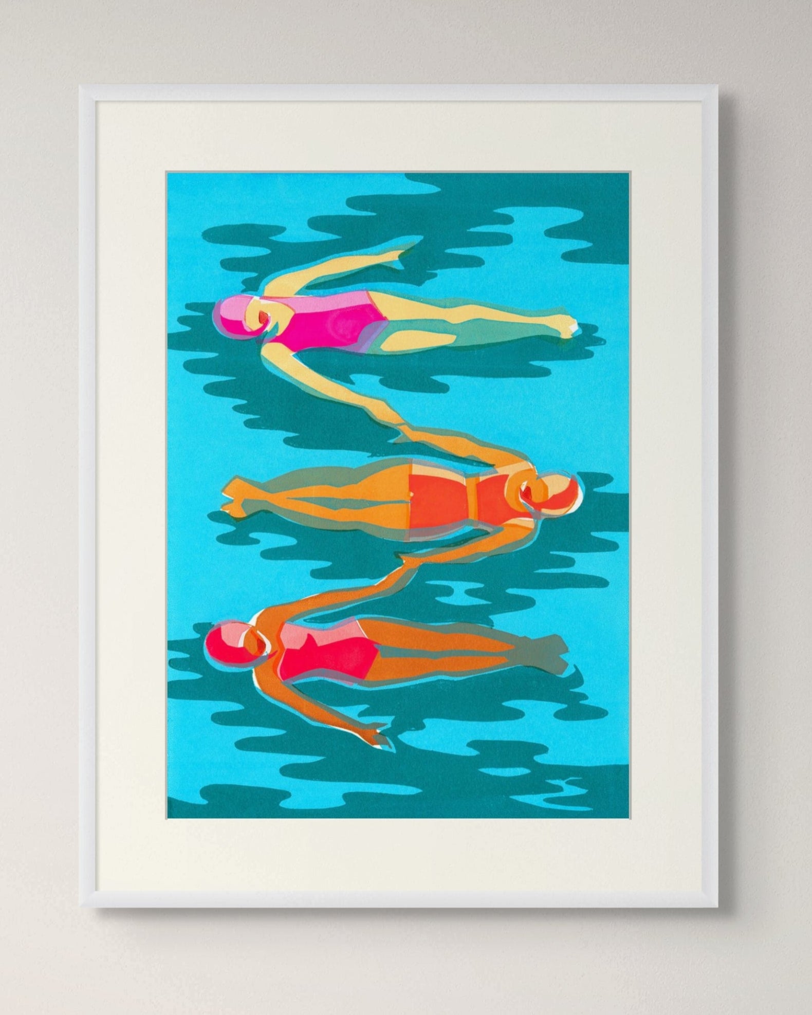 women floating in water 