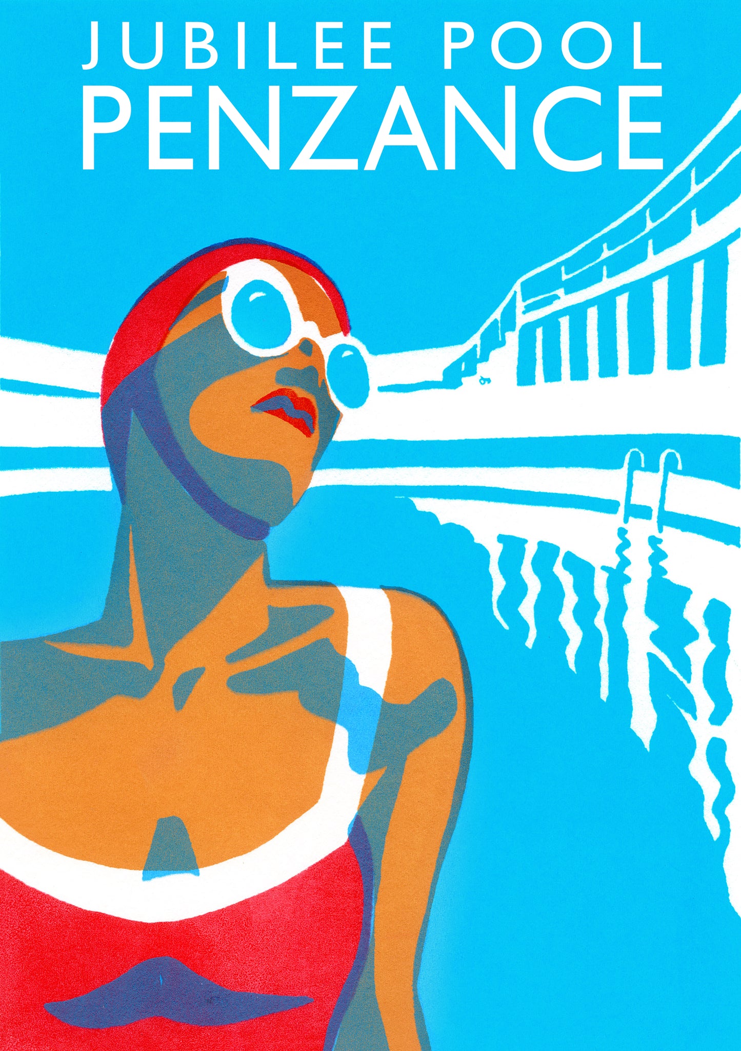 Lido Glamour 1 - Jubilee Pool Penzance - Giclée Screen Print