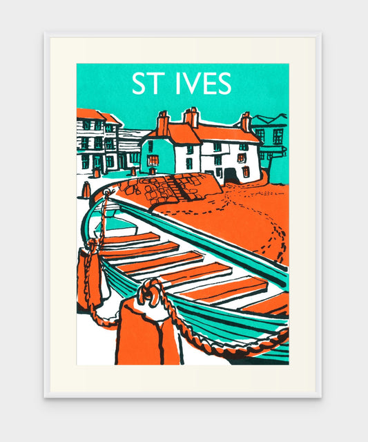 St Ives - Text - Art Print