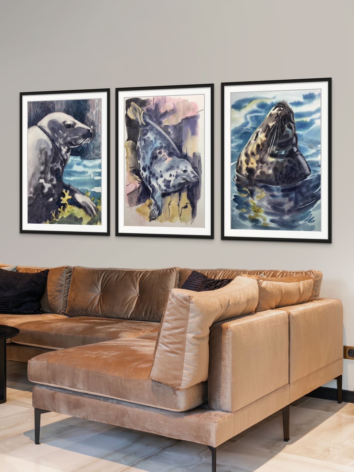 Underwater Seal - Giclée Watercolour Print