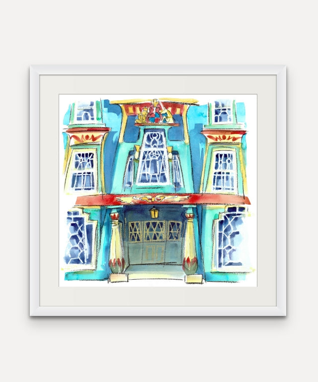 Egyptian House - Art Watercolour Print