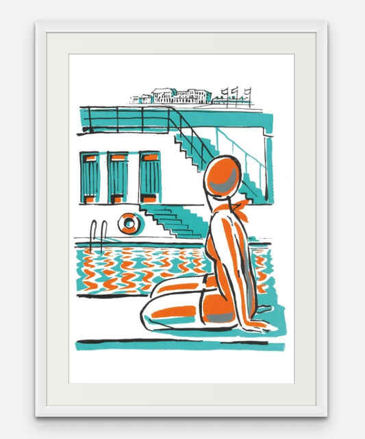 Waiting at Jubilee Pool - No Text - Art Print